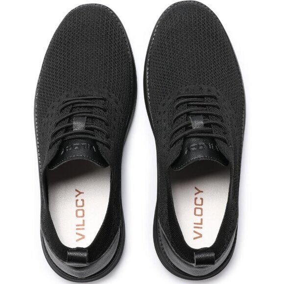 🆕VILOCY Men's All Black Casual Dress Oxfords Business Mesh Breathable Sneakers - Picture 8 of 10